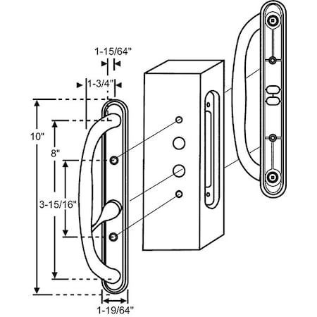 Patio Door Handle White